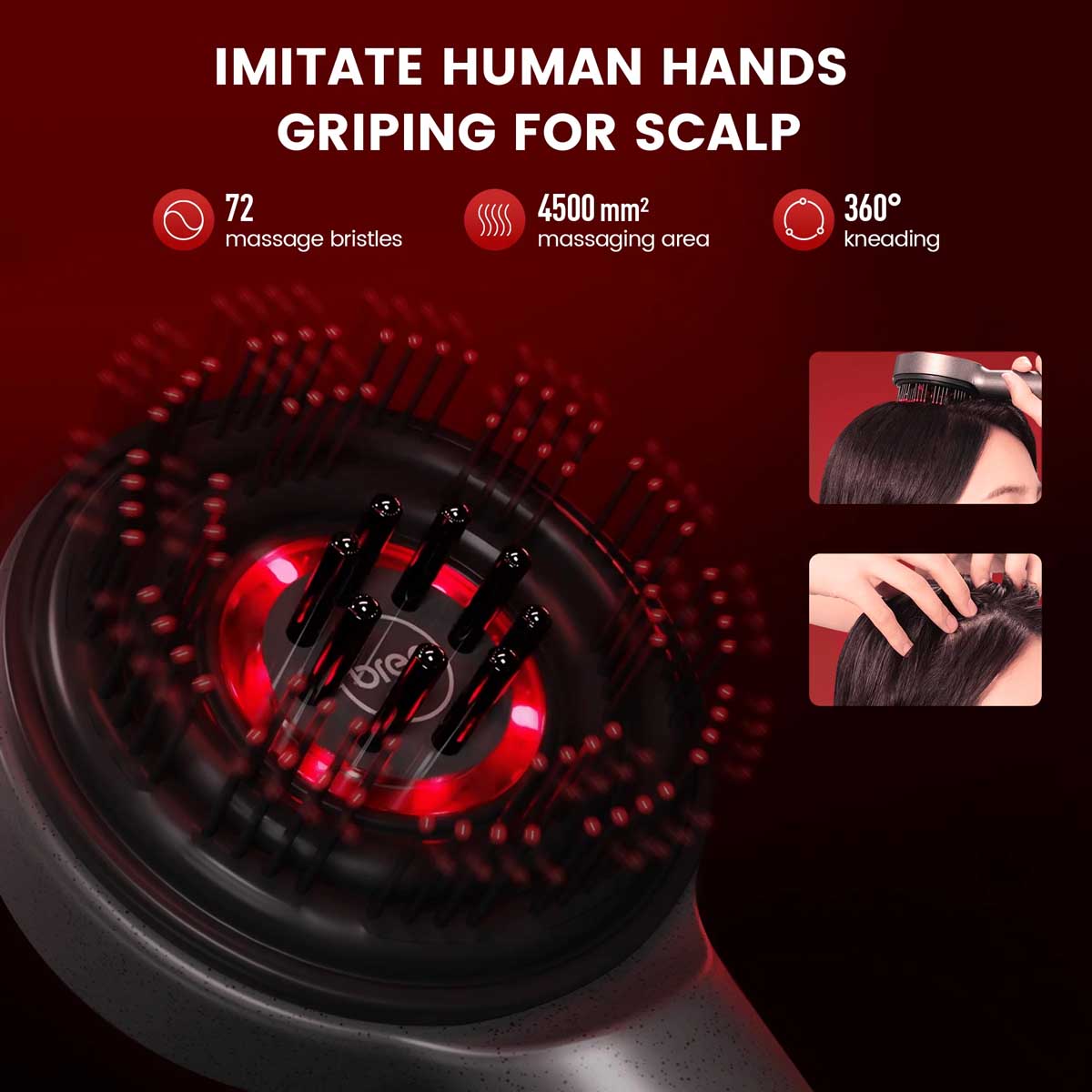 Hair Grow PRO | Red Light Therapy & Deep Scalp Stimulation Comb |