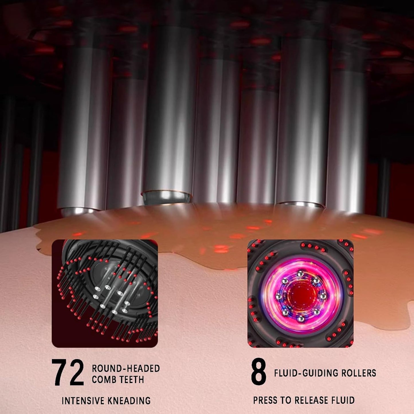 Hair Grow PRO | Red Light Therapy & Deep Scalp Stimulation Comb |